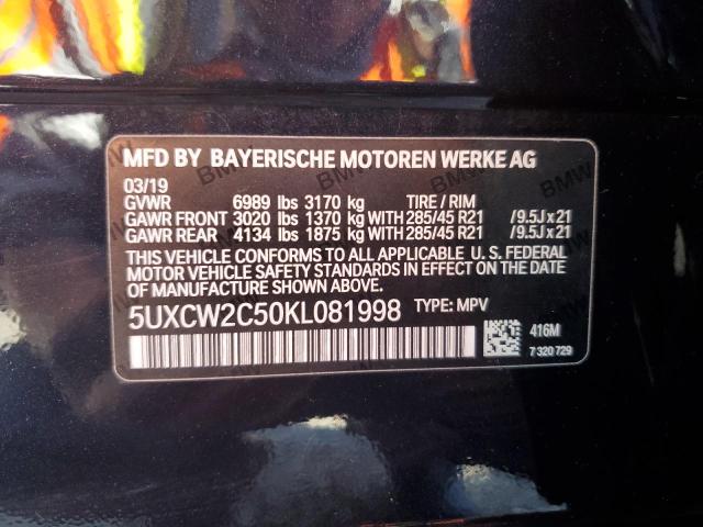BMW X7 2020 Dark Blue vin: 5UXCW2C50KL081998